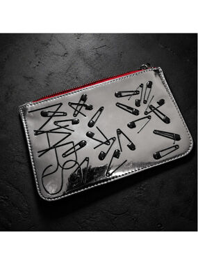 Rare Limited Release NARS Cosmetic Bag Mirrored Silver Collectible Punk Rock